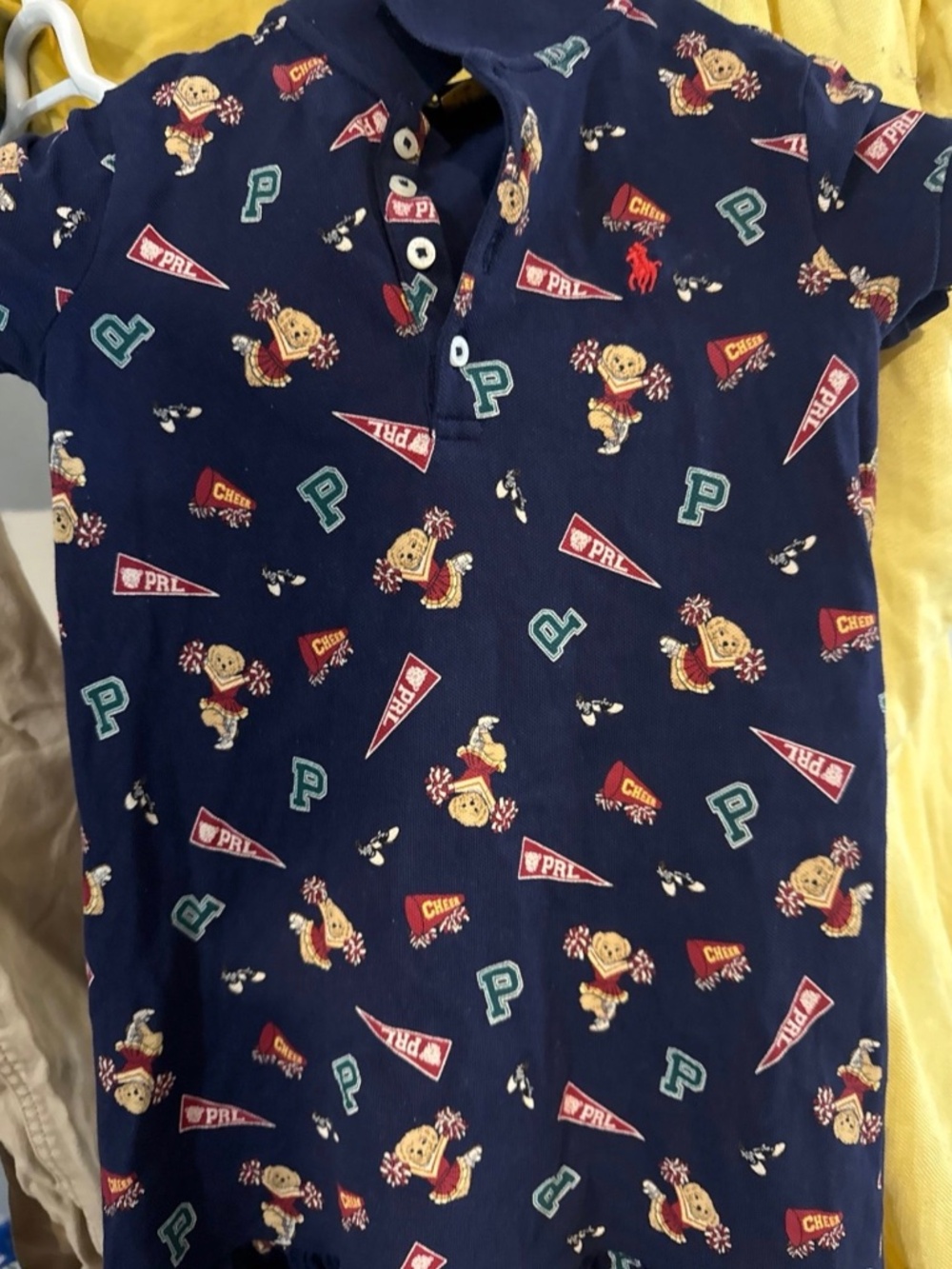 Girls polo blue printed dress 5
